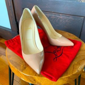 Christian Louboutin Beige Patent Pumps